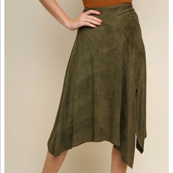 Umgee Dresses & Skirts - Faux Suede Skirt